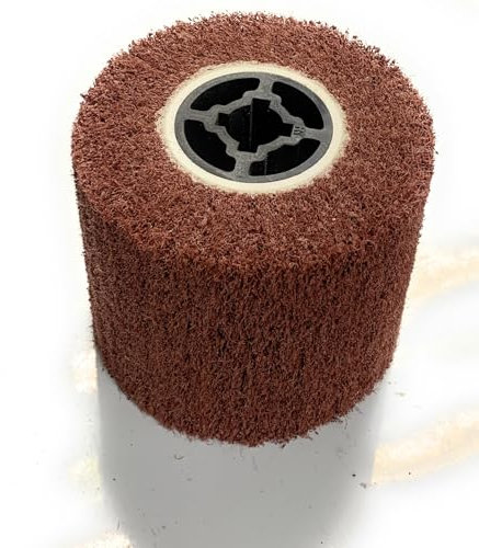 SIGNI Vlies-Schleifbürste, Polierscheibe, Wischmopp, Lamellenschleifer, tragbarer Motor, kompatibel mit Poliermaschine/Polierer/Schleifer, 120 x 100 mm (80# biegsamer Typ)