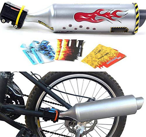 RainbowBeauty 1PC Fahrrad Auspuff Fahrrad Auspuff Sound System Fahrrad Turbo Auspuffrohr Mini Carbon Rundschalldämpfer Auspuff Motorrad Noise Maker Fahrradzubehör