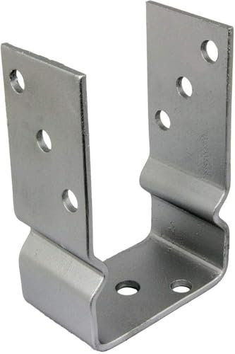 GeZu Impex® Support de poteau U Galvanisé à chaud 121 x 150 mm platine bois pied poteaux clôture