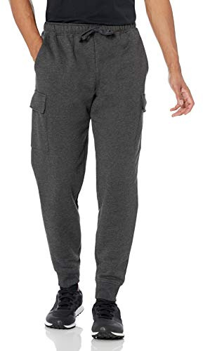 Amazon Essentials Pantaloni della Tuta Cargo da Uomo in Pile con vestibilità Comoda, Grigio Antracite, XL