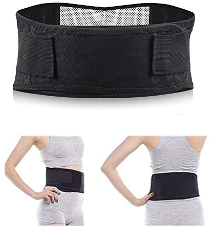 Cyancld Magnetic Self-Heat Lower Back Brace Belt Waist Belt Adjustable Lumbar for Pain Relief