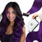 RUNATURE Extensions Echthaar Bondings Lila 55cm Bondings Extensions Echthaar Unsichtbar Lang Haarverlängerung Echthaar Extensions Bondings Lila 25g #Purple