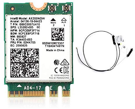 2400Mbps WiFi 6 Bluetooth 5.1 Intel Intel AX200 802.11ax / ac Adaptador de tarjeta de red de banda dual 2.4G y 5GHz M.2 para computadora portátil