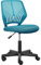 Yaheetech Silla Escritorio de Oficina Ergonómica Silla Giratoria Altura Ajustable sin Reposabrazos Asiento Malla Azul