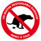Panneau Déjection Canine Interdite, Un Maître Responsable Ramasse - Déjection canine, crottes de chien - Panneau de sécurité rigide et rond - Diamètre 170 mm - Plastique PVC de 1 mm