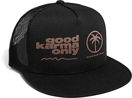 DEPARTED Herren Mesh Trucker Hat mit Print/Motiv - Snapback Cap - No. 227, Black