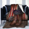 Majoug Western-Cowboy-Decke, Plüsch-Mikrofaser-Flanell-Fleecedecke, 152,4 x 127 cm, für Bett, Sofa, Couch, Camping, Reisen