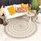 FRAAI In- & Outdoor Jute Teppich Rund - Nomad Aztec Creme Ø 240cm - Wetterfest - Polypropylen - Flachgewebe - Wohnzimmer, Esszimmer, Balkon, Garten/Terrasse - Terrasse - Rug