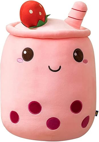 YXCUIDP Cute Plush Pillow, Kawaii Boba Tea Plush Pillow,Creative Bubble Milk Teacup Shaped Hugging Pillow Hugging Pillow Stuffed Toy For Girls Kids,A (Type G, 24CM)