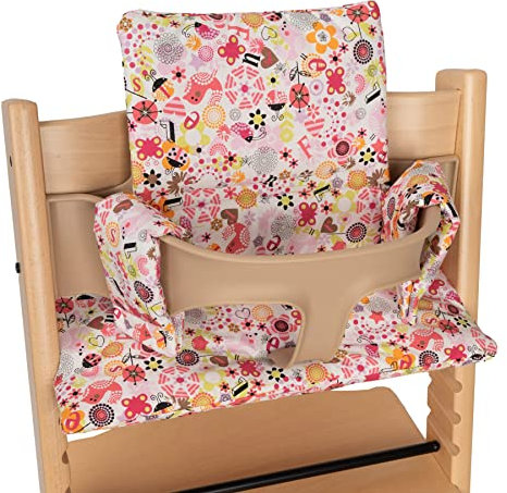 Babyline Housse de Coussin pour Chaise Haute Stokke. Compatible avec Stokke, Stokke Tripp Trapp, Trip Trap Stokke, Stokke Chaise Haute évolutive et Stokke Chaise Haute (Love Rose)