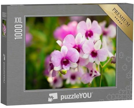 Puzzle 1000 Teile XXL „Zweig mit wunderschönen Blüten im Orchideengarten“ – aus der Puzzle-Kollektion Orchideen