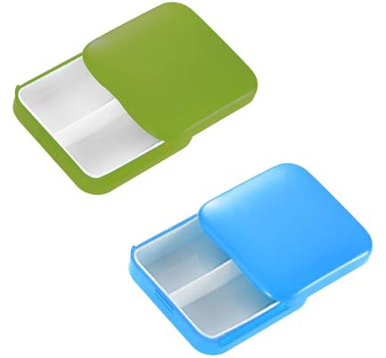 Boite Pilulier, 2Pcs Boîte à Pilules Portable, Mini Boîte à Pilules en Plastique, Boîte de Stockage de Pilules, Utilisé pour Stocker des Vitamines, des Médicaments