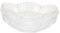 ABOOFAN 1 Pc Recipiente de Vidrio con Borde Dorado ensaladera recipientes para Mezclar Alimentos tazón de Salsa recipientes para Alimentos tazón de Vidrio para Ensalada frutero Irregular