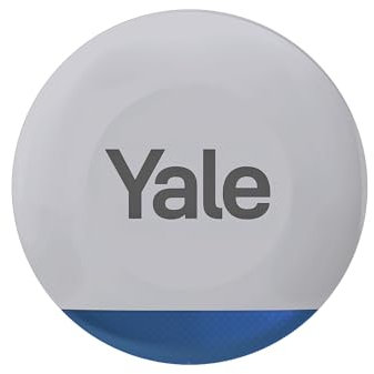 Yale - Außensirene Grau - Einstellbare Sirene mit bis zu 100 dB - Blinkende LED-Leuchten- Echtzeit-Benachrichtigungen - Yale Horizon+ Technologie 1 km Reichweite - Kompatibel mit Yale Smart Alarm