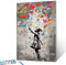 Tucocoo Banksy Malen-nach-Zahlen-Set mit Pinseln und Acryl-Pigmenten auf Leinwand, Gemälde für Erwachsene, Graffiti-Straßenkunst, Schmetterlingsbild für Zuhause, Wanddekoration, Geschenke, 40 x 50 cm