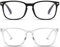 Generic 2-Pack Blue Light Blocking Glasses for Women Men, Reading glasses, Anti Glare Clear Computer Glasses to Prevent Eye Strain, Black frame