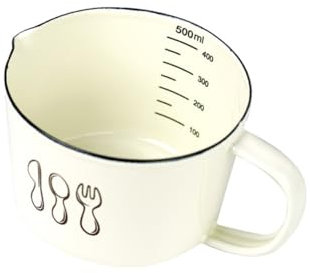 TOPBATHY 1 Pc vaso medidor graduado taza medidora de esmalte vaso medidor de espresso tazas de desayuno glucoup vasos medidores de liquidos taza de café taza esmaltada con asa taza de agua