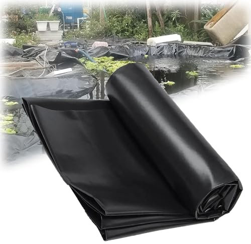 Bâche pour Bassin Flexible Bâche D'étang Noir Liner Imperméable 2x4m 4x5m 5x6m 6x8m 8x12m Jardin Doublure D'étang Membrane pour Bassin À Koï, Piscine(Size:2mx2.5m(6.5ftx8.2ft))