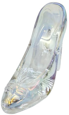 Ieron Kristall-High-Heels-Schuh-Ornament, Cinderella-Glaskristall-High-Heels-Schuh-Figur-Ornamente, Mädchen-Geburtstagsgeschenk, Hochzeits-Mittelstück (klar bunt)