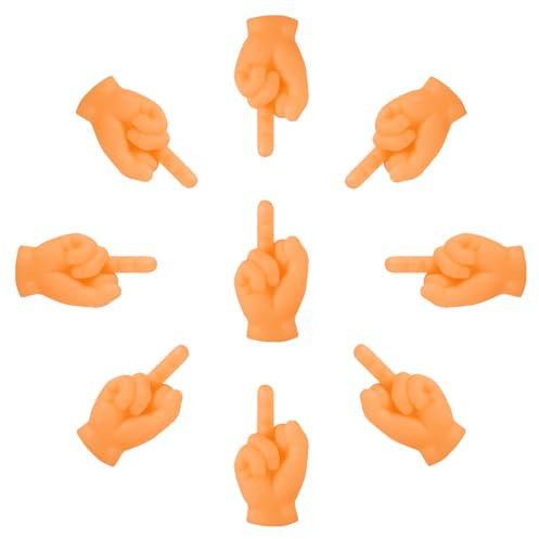 AEIOPRS 10 Stück Fingerpuppen Lustiges Set Spiel Streich Spielzeug für Haustiere Spiele Party Mittelfinger