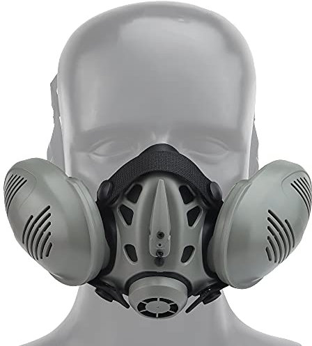 ANSNOW Masque Respiratoire Tactique de Protection Casque Rapide Demi-Visage Masque À Gaz Pour Paintball Militaire Airsoft Chasse Cs Ant Men Modélisation/G/1 Count (Pack Of 1)