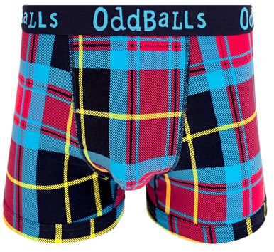 OddBalls Mens Boxers – 1 Pack, Classic Fit Cotton Boxer Shorts, Underwear with Elastic Waistband – Breathable, Soft Mens Boxer Briefs