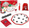 2024 Nuevo juego de ajedrez magnético, juego de mesa de estrategia festivo, con 20 piedras magnéticas, nueva edición familiar de Navidad, para niños y adultos (A)