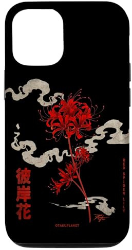 Higanbana or Red Spider Lily in 90s Harajuku Aesthetic Style Case for iPhone 12/12 Pro