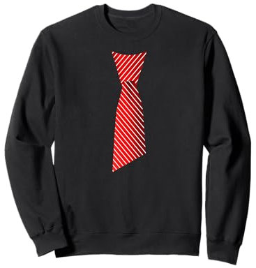 Krawatte Karneval rot Weiberfastnacht Kostüm Schlips lustig Sweatshirt