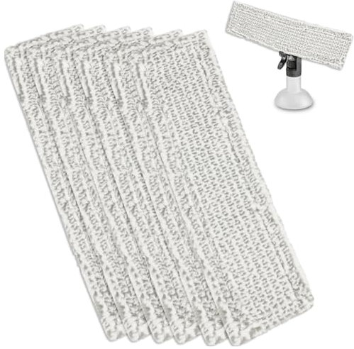 6 STK Ersatzpads für Kärcher Fenstersauger Zubehör für Kärcher Fensterreiniger Ersatzteile, Ersatzmikrofaser Wischbezug Fenstersauger Zubehör Pads (Grau)