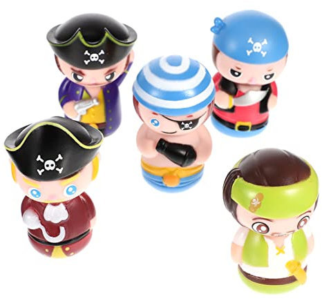 Toddmomy 5 Stück Cartoon-Finger-Puppe Piraten-handpuppe Zum Geschichtenerzählen Puppen Kleinkinder Kleine Piraten Fingerpuppe Handpuppe Vinyl