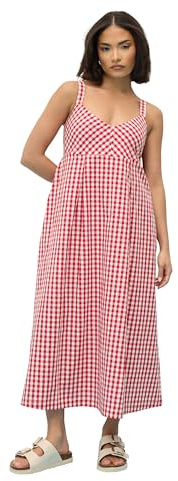PixieGirl Petite Red Gingham Strappy Midi Dress Petite