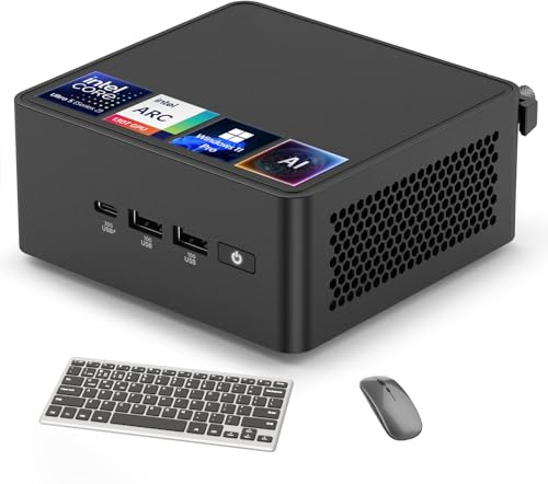 ASUS Mini ordinateurs NUC 15 Pro, Intel Series 2 Ultra 5 225H (14C/14T, jusqu'à 4,9 GHz), petit PC 16 Go de RAM DDR5, SSD PCIe 512 Go, Win 11 Pro, processeur graphique Intel Arc 130T, Thunderbolt 4