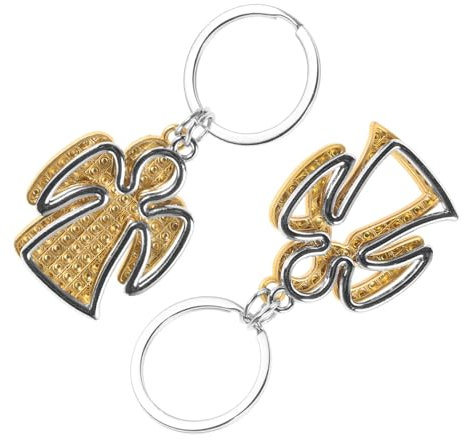 TOVINANNA 2 Pièces Porte Clés Angel de Pendentifs Décoratifs Accessoires Uniques pour Événements Spéciaux Baptêmes et