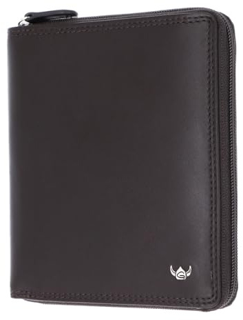 Golden Head Leder Geldbörse Polo RFID Protect RV-Kombischeintasche 3302 Dunkelbraun