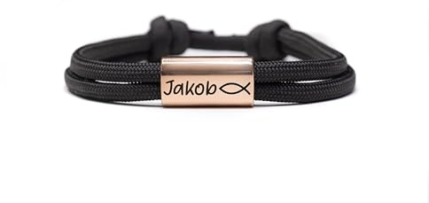 Generisch Personalisiertes Kinder Armband Gravur – Kommunion Konfirmation Geschenk, Segeltau Armband verstellbar, Einschulungsgeschenk