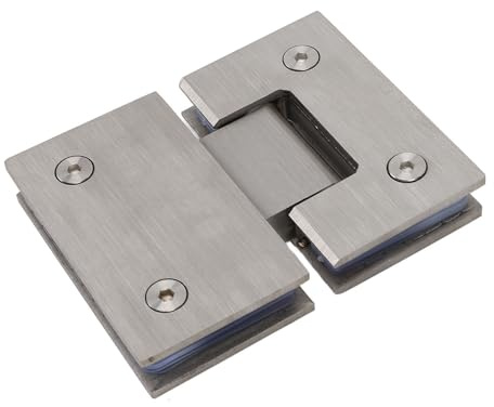 Cryfokt Charnière de Porte de Douche Moderne sans Cadre à 180 Degrés, Fonctionnement Silencieux, Charnière de Porte de Salle de Bain en Acier Inoxydable pour Verre de 8 Mm à 12 Mm D'épaisseur,