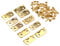 Dophee 10PCS Gold Mini Hinges, 16x13mm Dolls House Hinge Gold Metal Antique Jewelry Box Hinges with Screws for Decorative DIY Crafts Wooden Toys Cabinet Drawer