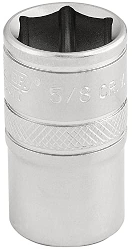 Draper 16628 1/2-Inch Square Drive Micro Satin Chrome Imperial Socket, 5/8-Inch Size , Blue