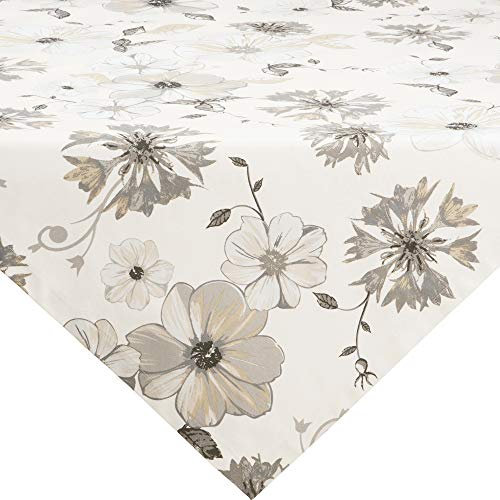 Erwin Müller Mitteldecke, Tischdecke Blumen Blume Größe 85x85 cm - robuste Qualität, mit hochwertigem Kuvertsaum und Fleckschutz ausgerüstet, 100% Baumwolle