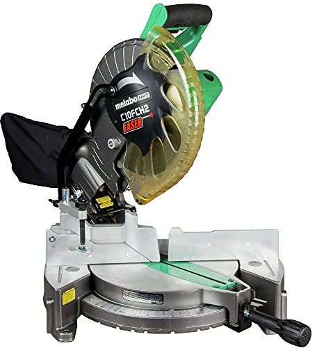 Metabo HPT Sierra ingletadora de 10 pulgadas | Marcador láser | Bisel único | Compuesto | Motor de 15 amperios | C10FCH2S