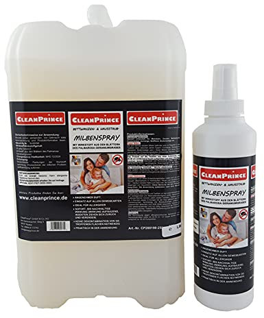 CleanPrince 5,25 Litro Anti-milben-spray: Parassiti Letto Spruzzo di Acaro Anti Acari Milbenex Entferner Materasso Detergente Igiene Bettmilben Bettwanzen Milbenmittel Allergici Acari Della Polvere