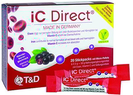 Eisen 14 mg & Vitamin C 80 mg - 20 Stickpacks mikroverkapselt - iC Direct - T&D Pharma