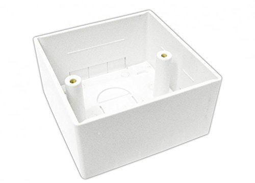 World of Data CAT5e / CAT6 Single Faceplate - Socket - RJ45 - Ethernet - Network - Face Plate - Back Box - 45mm Depth