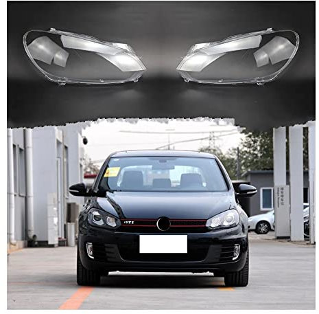 CYGG Auto-Scheinwerfer Lampshade Auto Frontscheinwerfer Objektiv Ersatz Auto Shell Scheinwerfer Abdeckung Lampenschirm Für VW Für Golf 6 Xenon GTI 2010 2011 2012 2013 (Farbe : 1PCS left side)