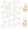 Morofme 50pcs White Edible Snowflake Cake Cupcake Topper, Edible Frozen Cake Topper, Winter Cupcake Topper, Edible Snowflake Cake Cupcake Decoration for Christmas Winter Frozen Theme Party Supplies