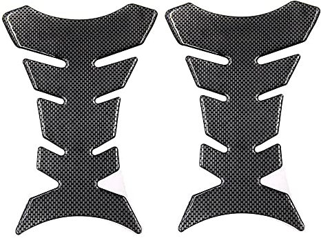 QIUMING Protège réservoir Protection Moto Carbone Autocollant Sport de Tampon gaz 3D pour réservoirs Noir 18 x 12cm