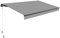 Wasabi - Toldo Exterior Manual Enrollable 3x2m Gris - Lona Poliéster - para Terraza, Balcón o Jardín - Estructura Retráctil Antracita Resistente de Aluminio - Manivela incluida