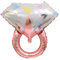 Zebra Balloons Rotgoldener Folienballon mit Ring, 73 cm