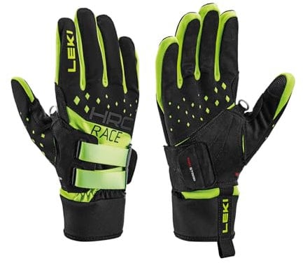 LEKI HRC Race Shark Handschuhe, Black-neon Yellow, EU 8